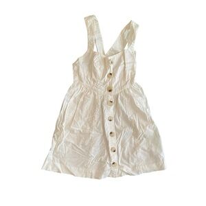 Free People Cream Button-Front Mini Dress